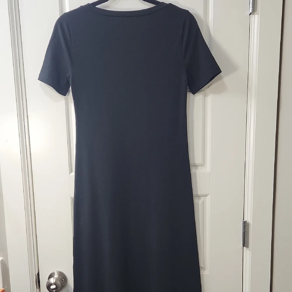 J. Crew Classic Black 100% Cotton T-Shirt Dress -XXS